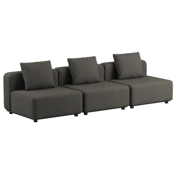 Cobana Lounge Sofa - 3 Seater u/arm. inkl. puder - Kirra Noir - SACKit