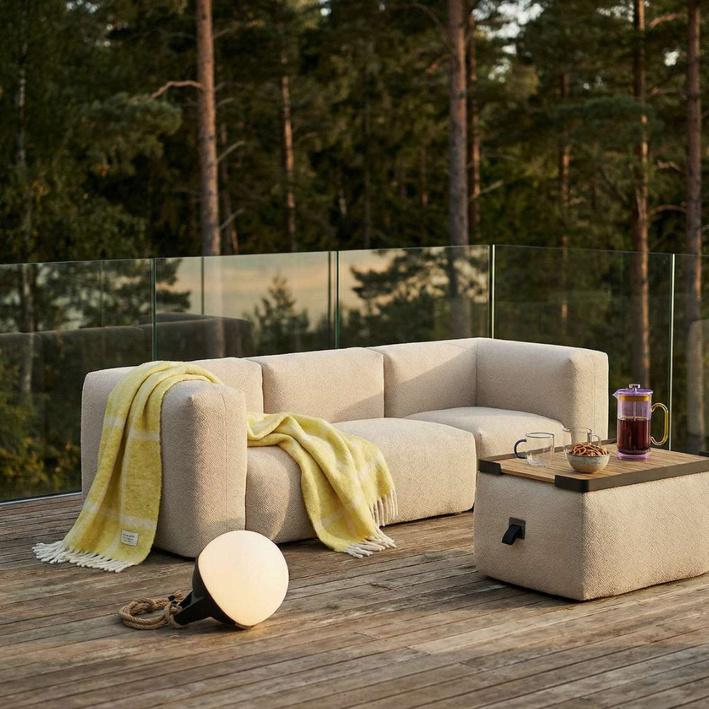 Soft Udendørs Sofa - 3 Pers. - Boucle Beige - SACKit