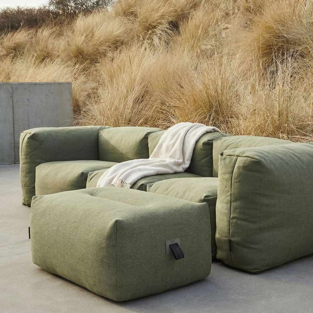 Soft Udendørs Sofa - Pouf - Kirra Olive - SACKit