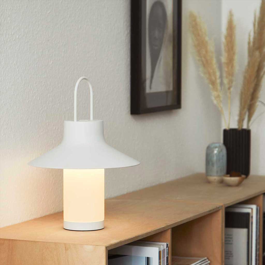 Shadow Batteri Bordlampe - Large - Hvid - Loom Design