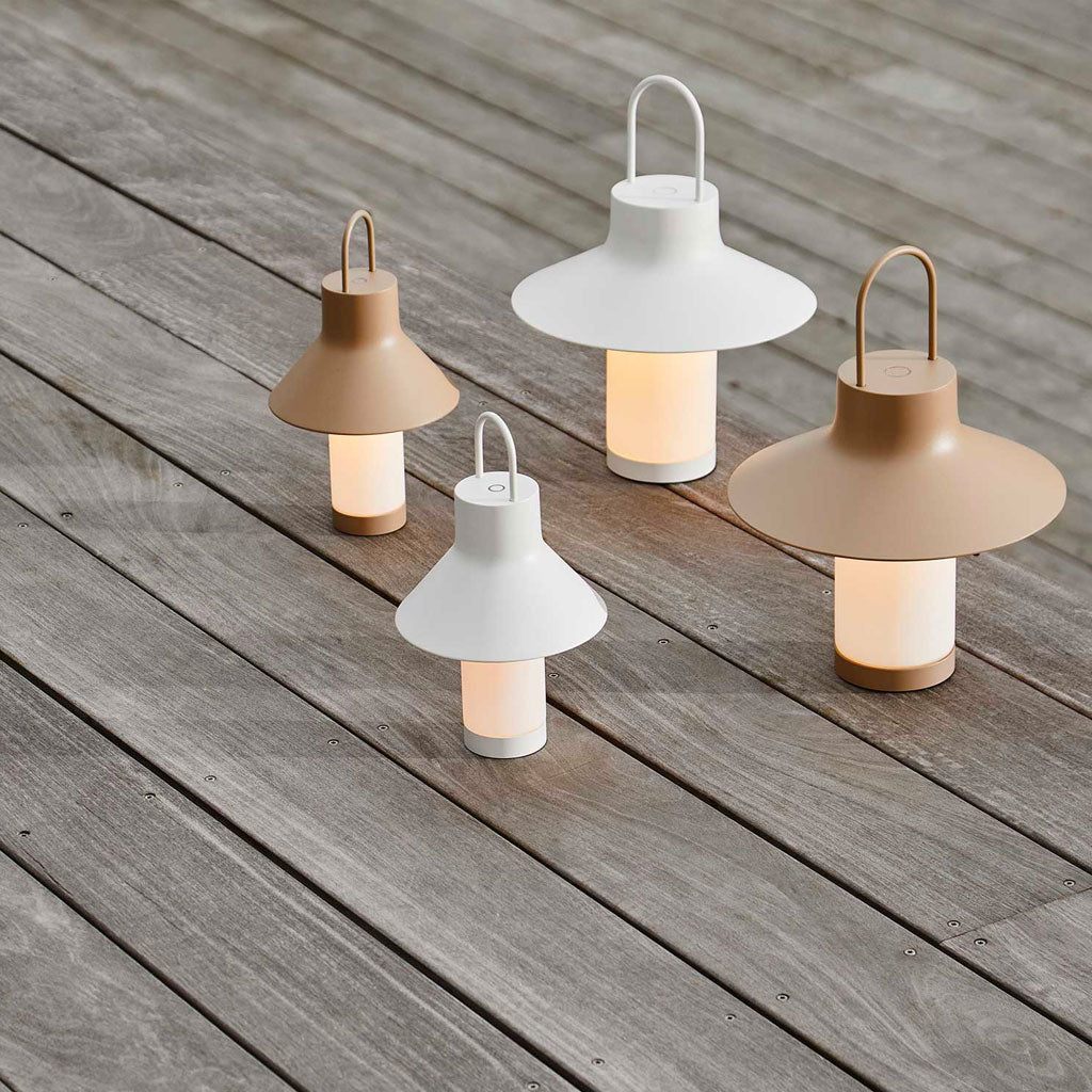 Shadow Batteri Bordlampe - Large - Gråbeige - Loom Design