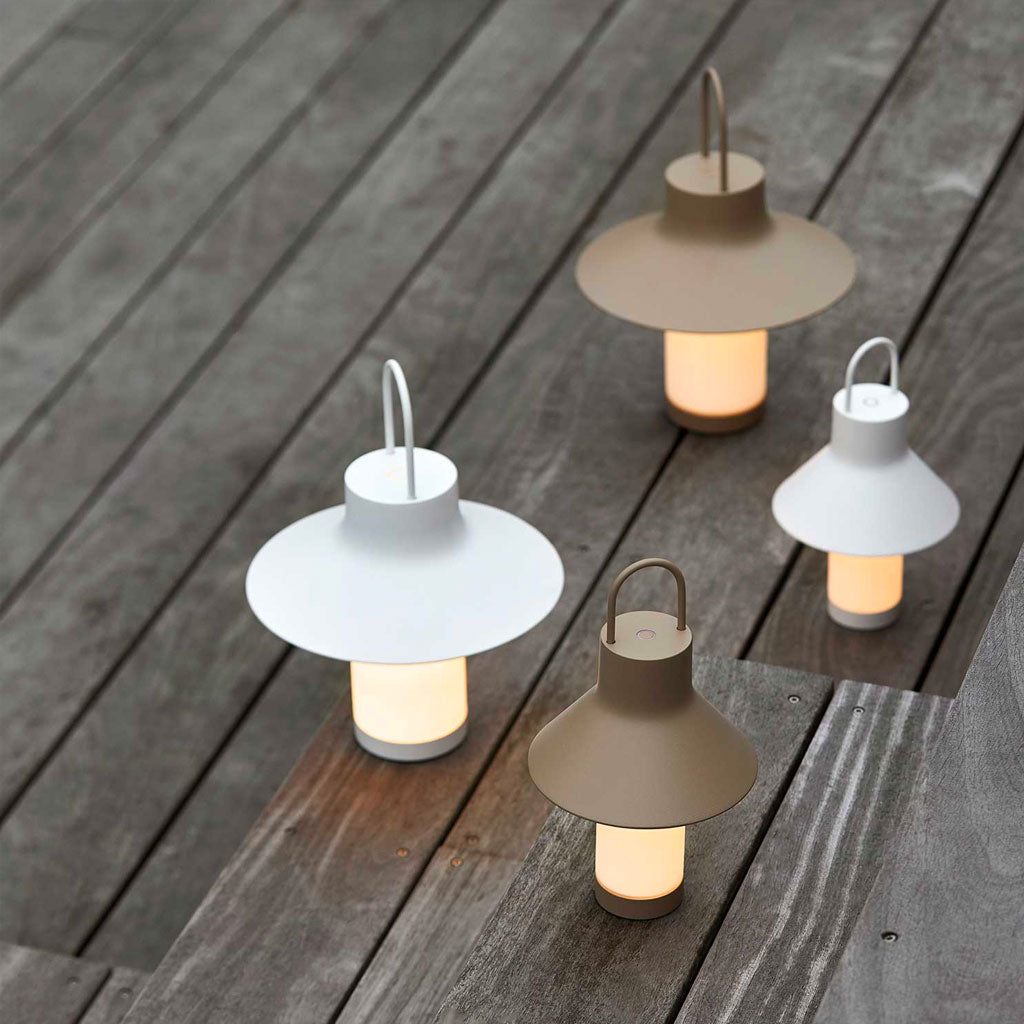 Shadow Batteri Bordlampe - Large - Gråbeige - Loom Design