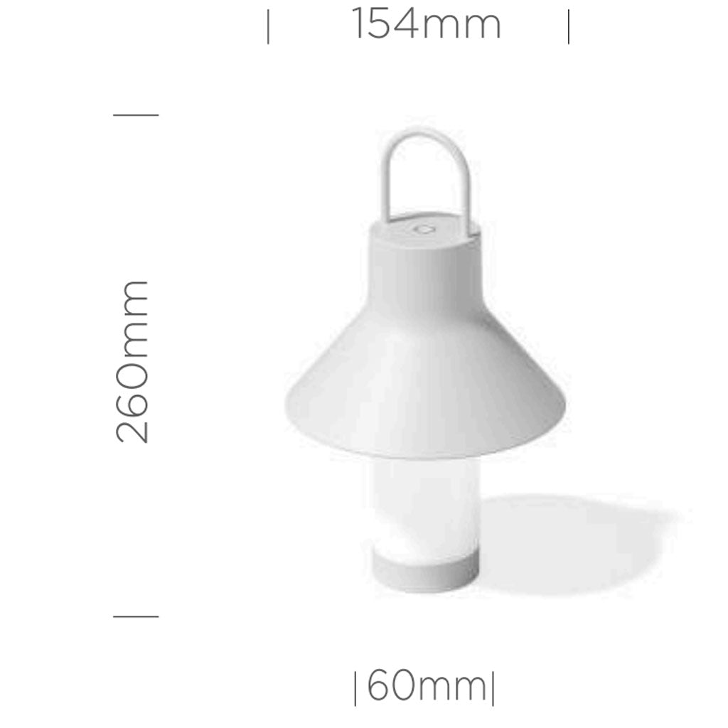 Shadow Batteri Bordlampe - Small - Hvid - Loom Design