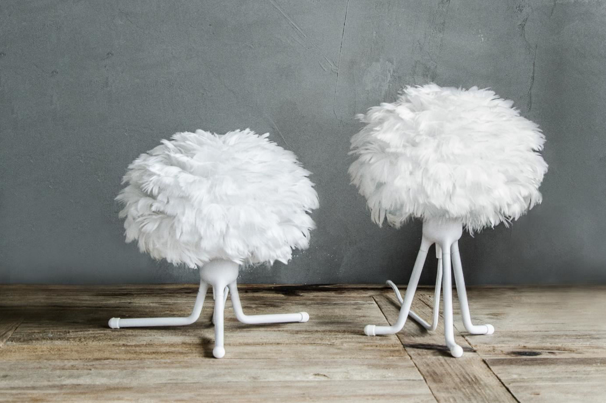 Tripod Lampestander - Hvid - H: 12,5-18,6 cm - Umage