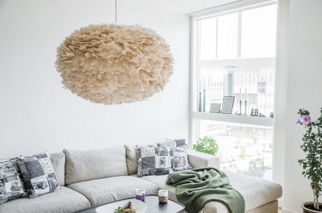 Eos Lampeskærm - Light Brown - XL Ø:75 cm - Umage