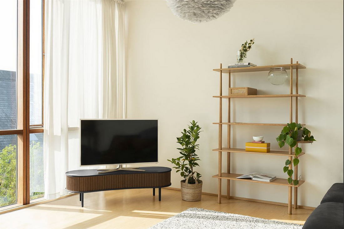 Audacious TV Bænk - Black / Sterling - 40x140x46 cm - Umage