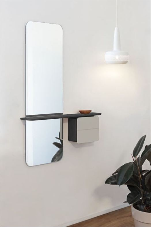 One More Look Spejl - Dark Oak/Forest Green - H: 118 cm - Umage