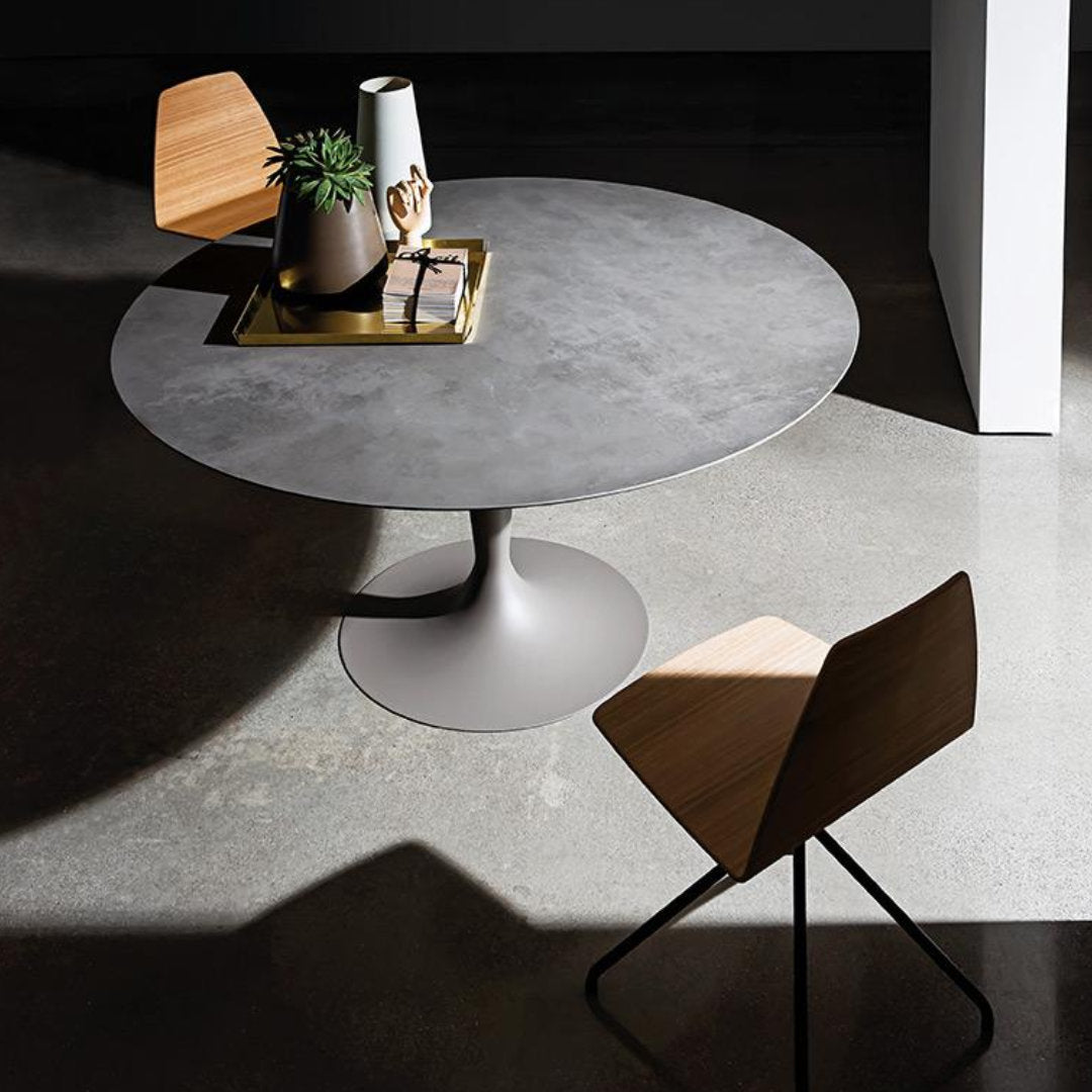 Flûte round spisebord - Ceramic - Sovet Italia