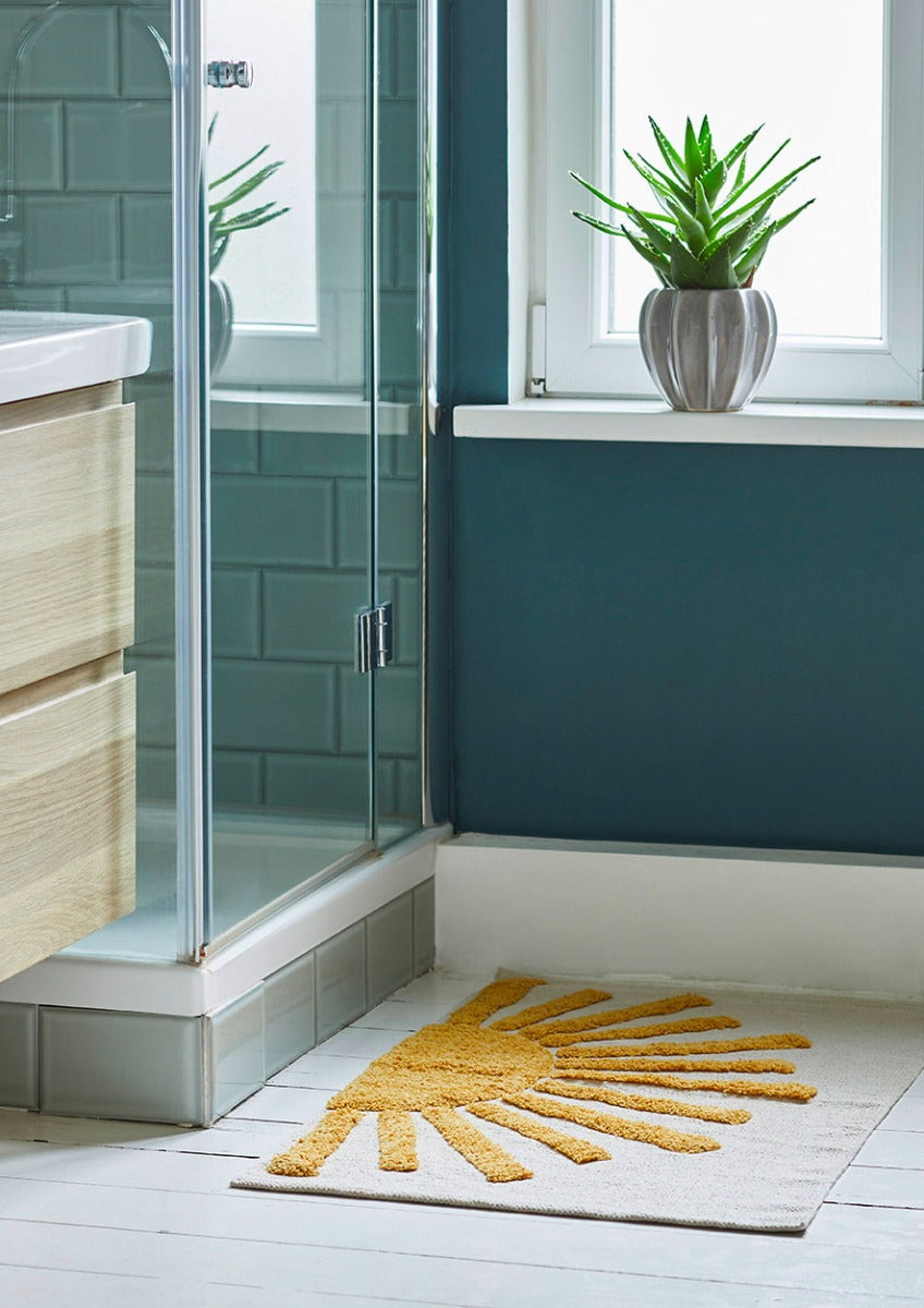 Sun Cotton Bademåtte - Shaggy, Oekotex, HONEY/nat - 60x90 - Liv Interior