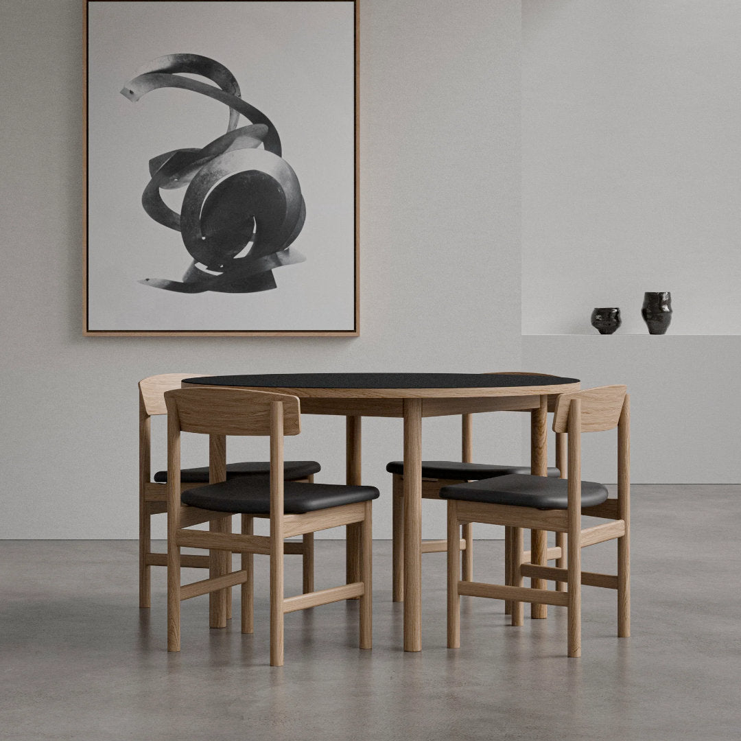 Essential Oak spisebord - Ø120 - Charcoal - Tablelab