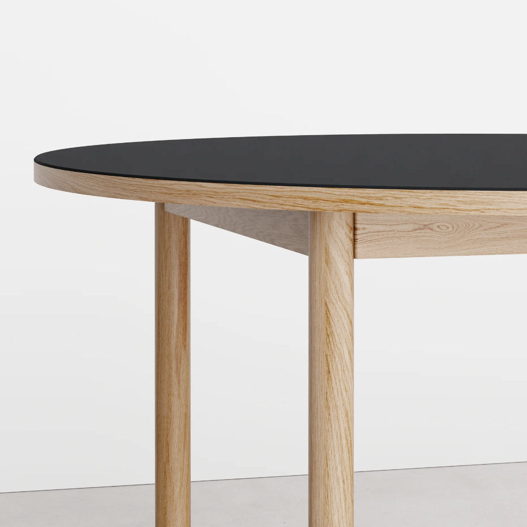 Essential Oak spisebord - Ø120 - Charcoal - Tablelab