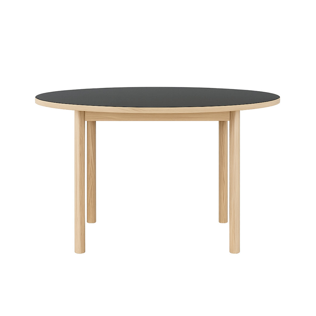 Essential Oak spisebord - Ø120 - Charcoal - Tablelab