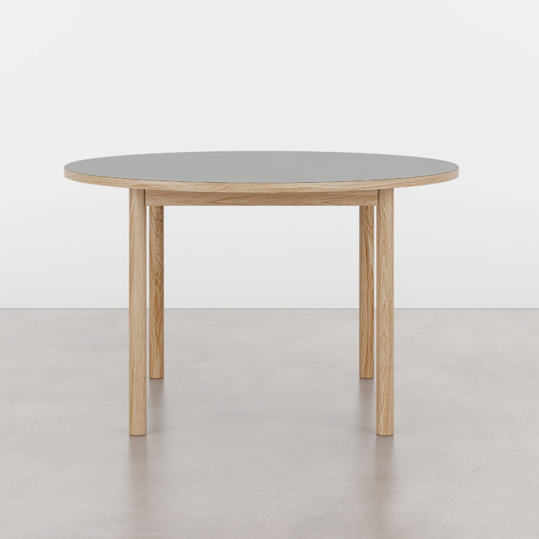 Essential Oak spisebord - Ø120 - Grå - Tablelab