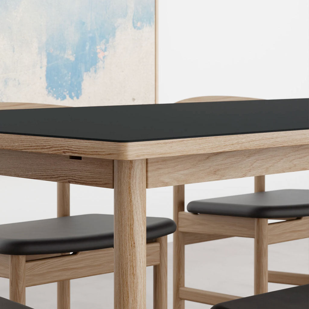 Essential Oak spisebord - 190x90 - Charcoal - WB Manufaktur