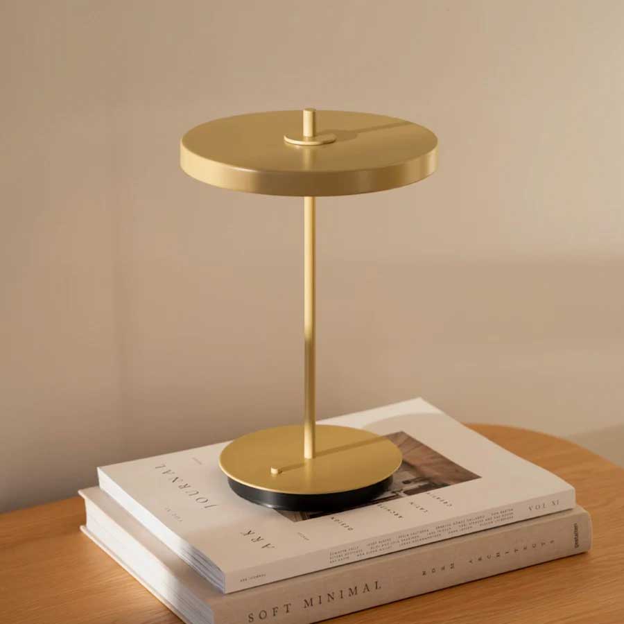 Asteria Move Trådløs Bordlampe - Monochrome - Butter Yellow - H: 30,6 cm - Umage