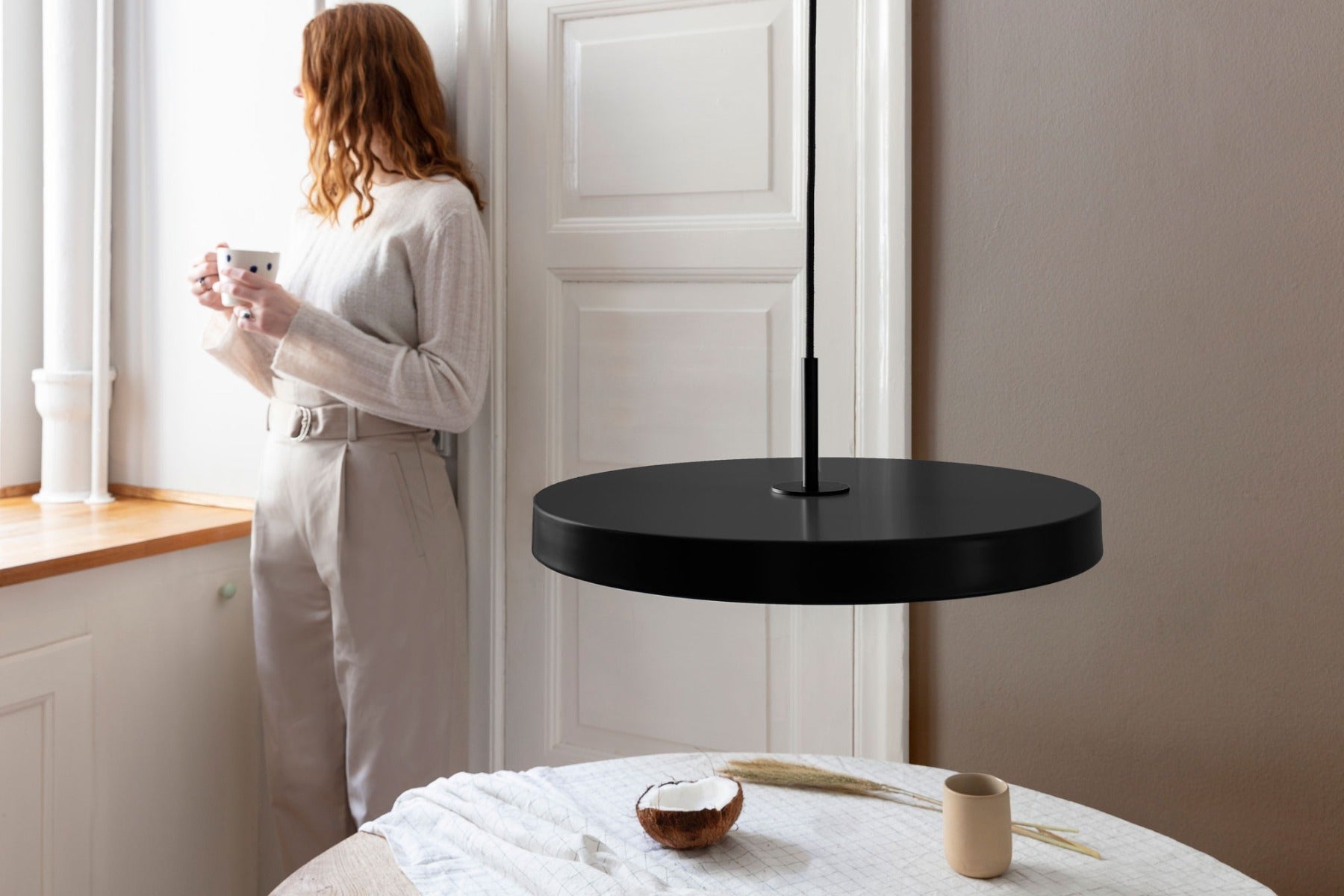 Asteria Pendel Medium - Black / Black - Ø: 43 cm - Umage