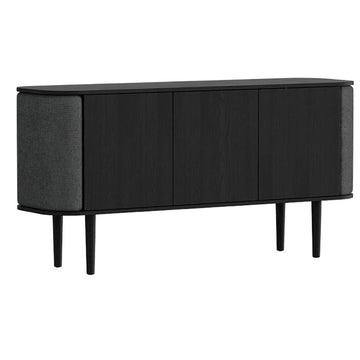 Treasures 3-Dørs Skab - Black Oak / Shadow - 150x75x43 - Umage