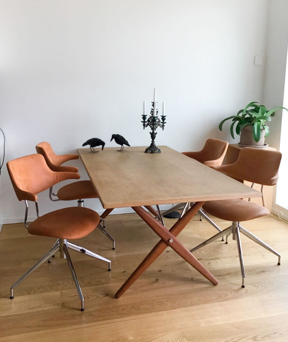 VL 119 spisebordsstol (Læder m/drej) - Vermund